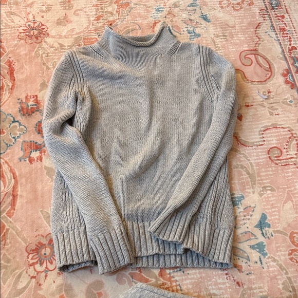J. Crew Light Gray roll neck Turtleneck Sweater